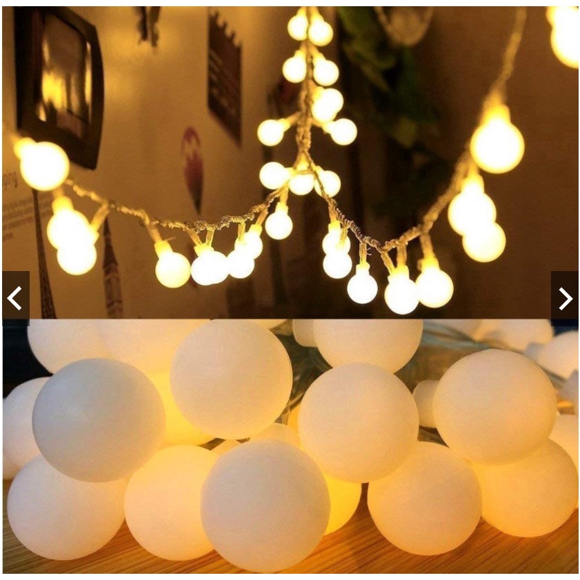 Dây đèn nháy bi đục bóng to dài 6M 40 bóng, led trang trí cherry ball, trang trí lễ tết, mừng năm mới, dạ tiệc