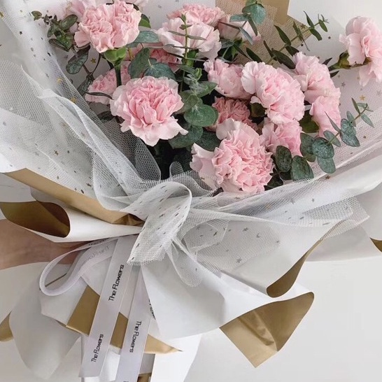 Lưới sợi gói hoa/ bó hoa lưới sao trăng - lưới tình yêu- lưới kim tuyến