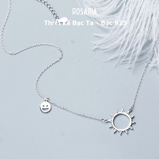 Dây chuyền bạc thiết kế mặt trời không gây dị ứng bạc ta S925 100% Rosaria Accessories
