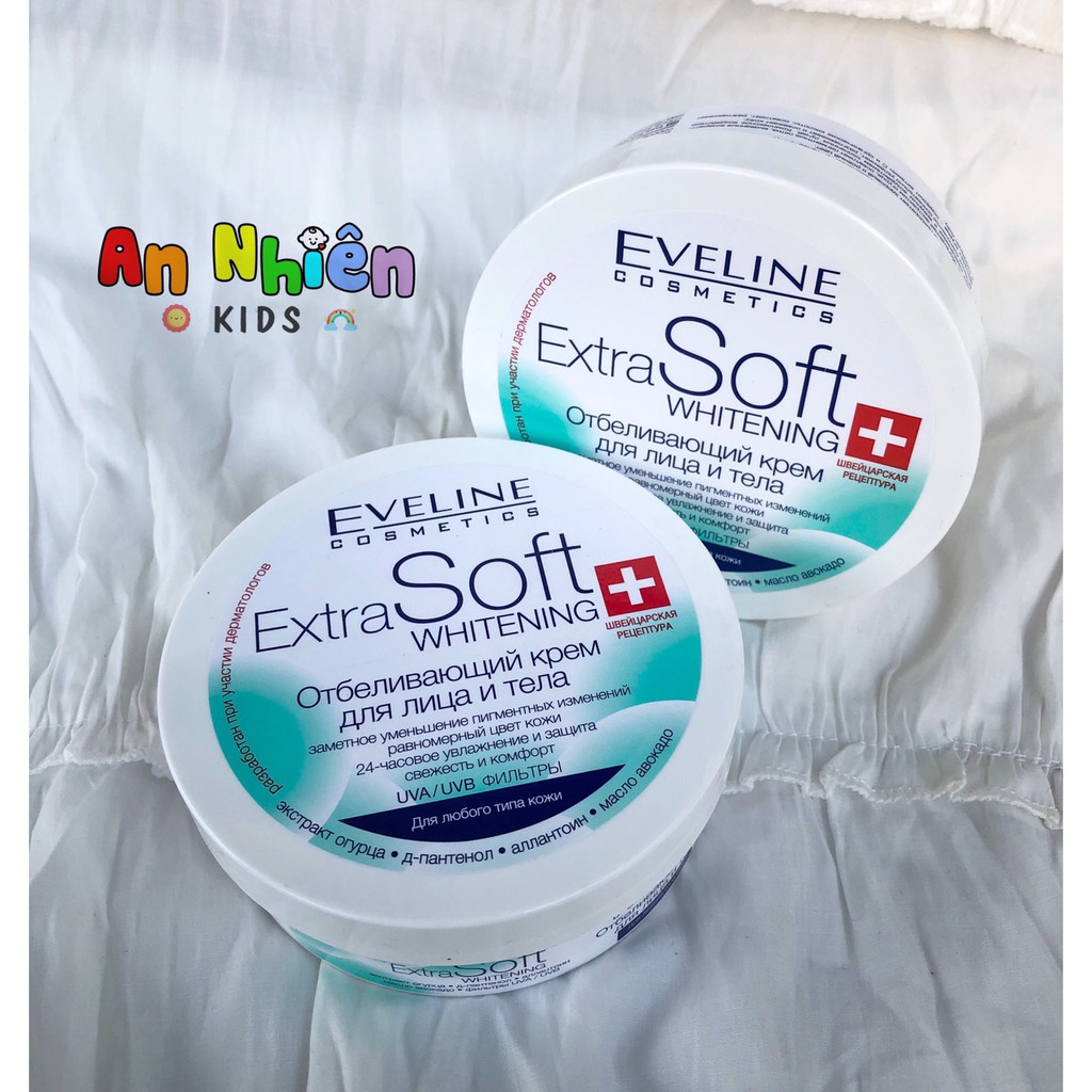 Kem làm trắng da Eveline Whitening Face and Body Cream Extra Soft 200ml