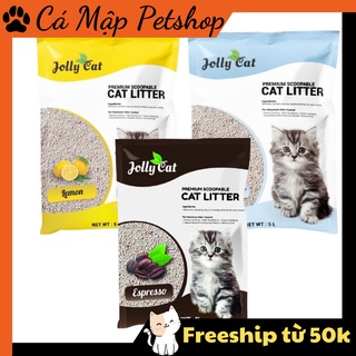 Cát vệ sinh cho mèo jolly cat, cát vệ sinh cho mèo thấm hút, khử mùi, vón cục túi 5l~3.7kg