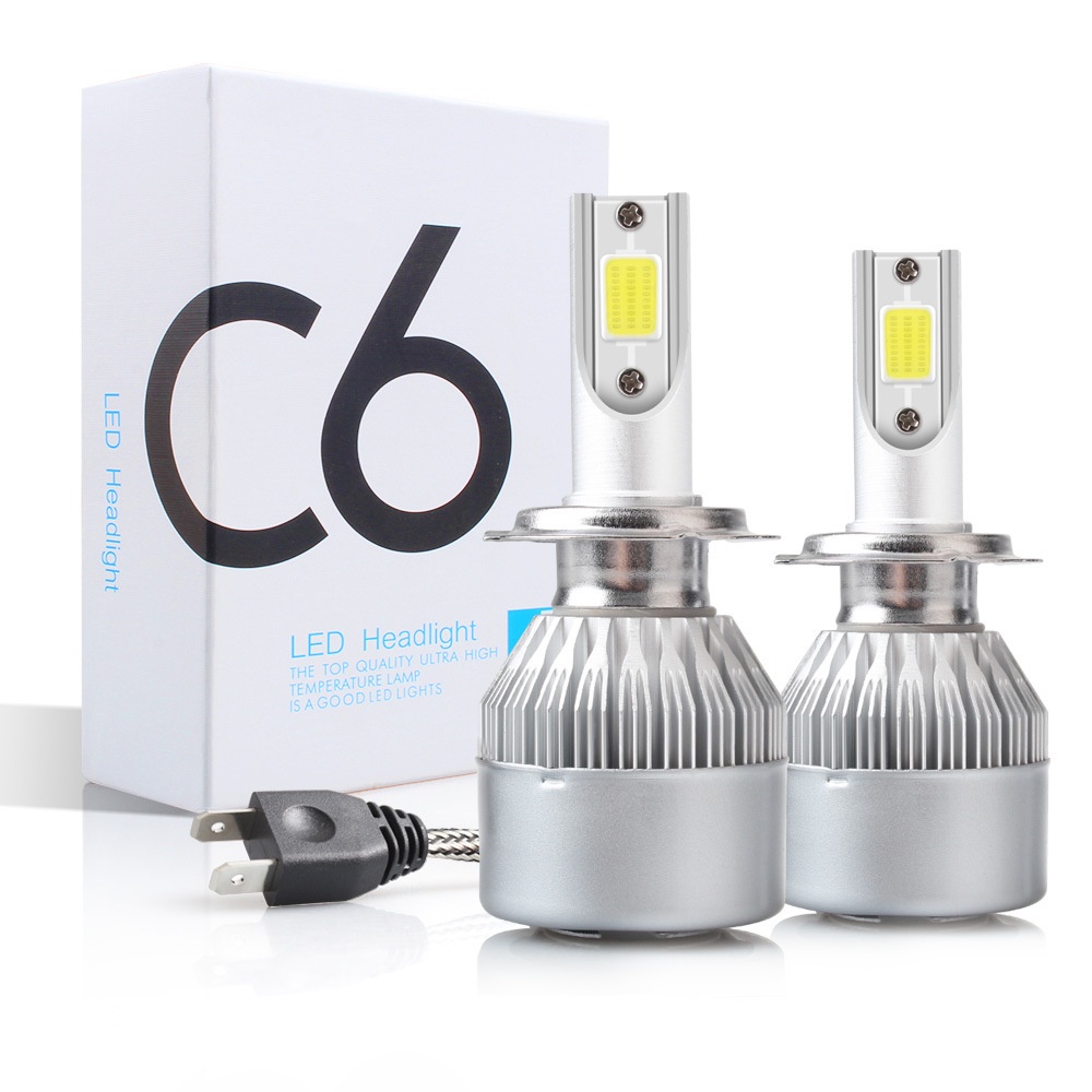 1 Bóng Đèn Pha Led C6 H1 H3 H7 H4 880 H11 Hb3 9005 Hb4 9006 H13 6000k 72w 12v 7200lm Cho Xe Hơi