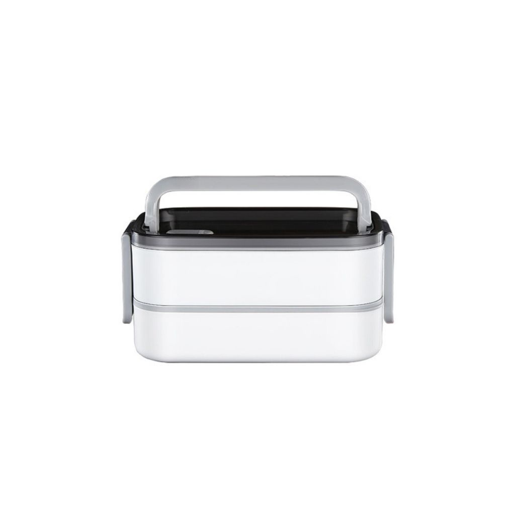 Hộp cơm văn phòng giữ nhiệt 2 tầng 3 ngăn inox 304, tặng kèm túi đựng cách nhiệt 3 lớp và đũa thìa