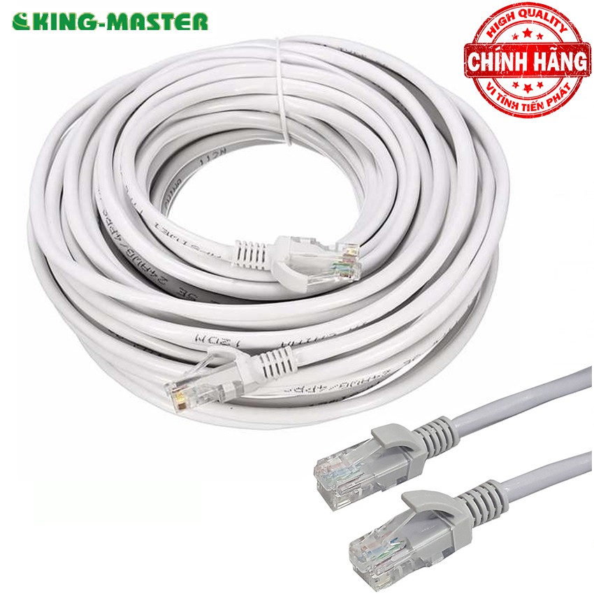 Dây cáp mạng LAN Internet bấm sẵn KingMaster dài 40m chuẩn cat 5e