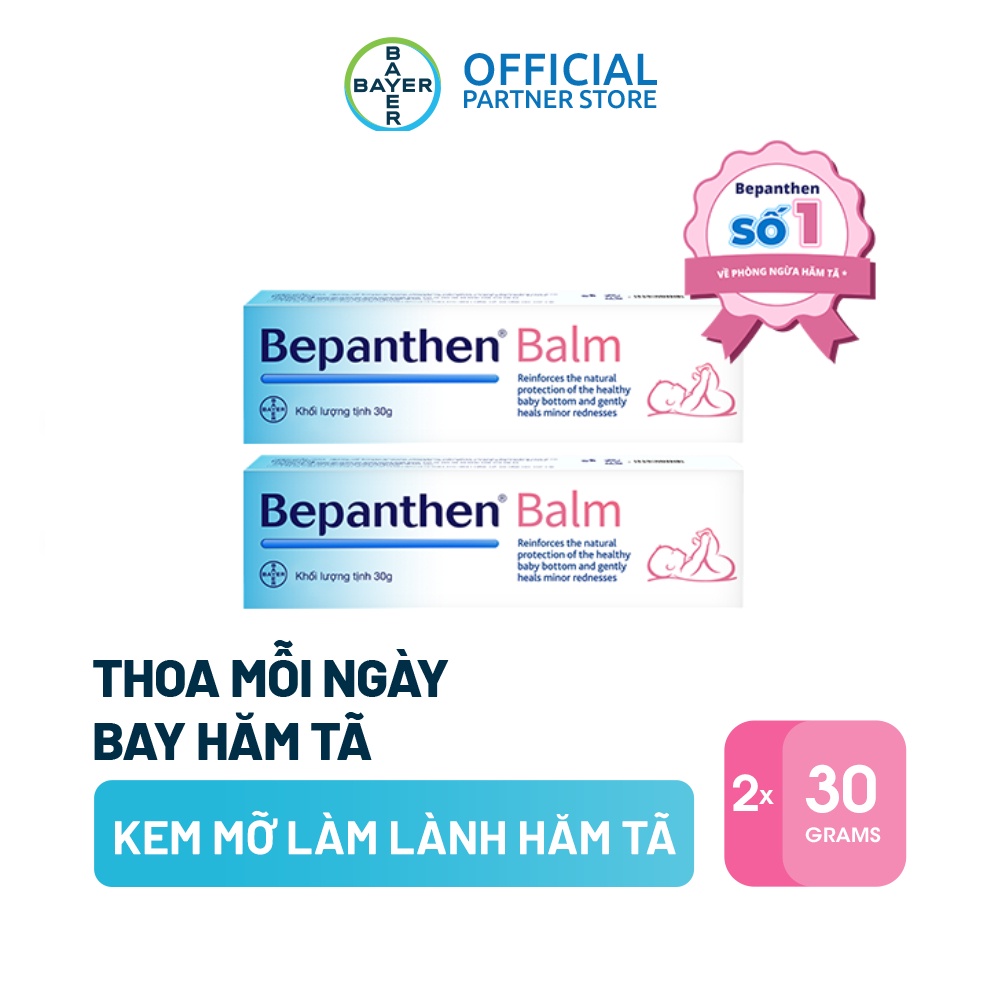 Bộ 2 tuýp kem chống hăm Bepanthen Balm dạng kem mỡ 30g/tuýp