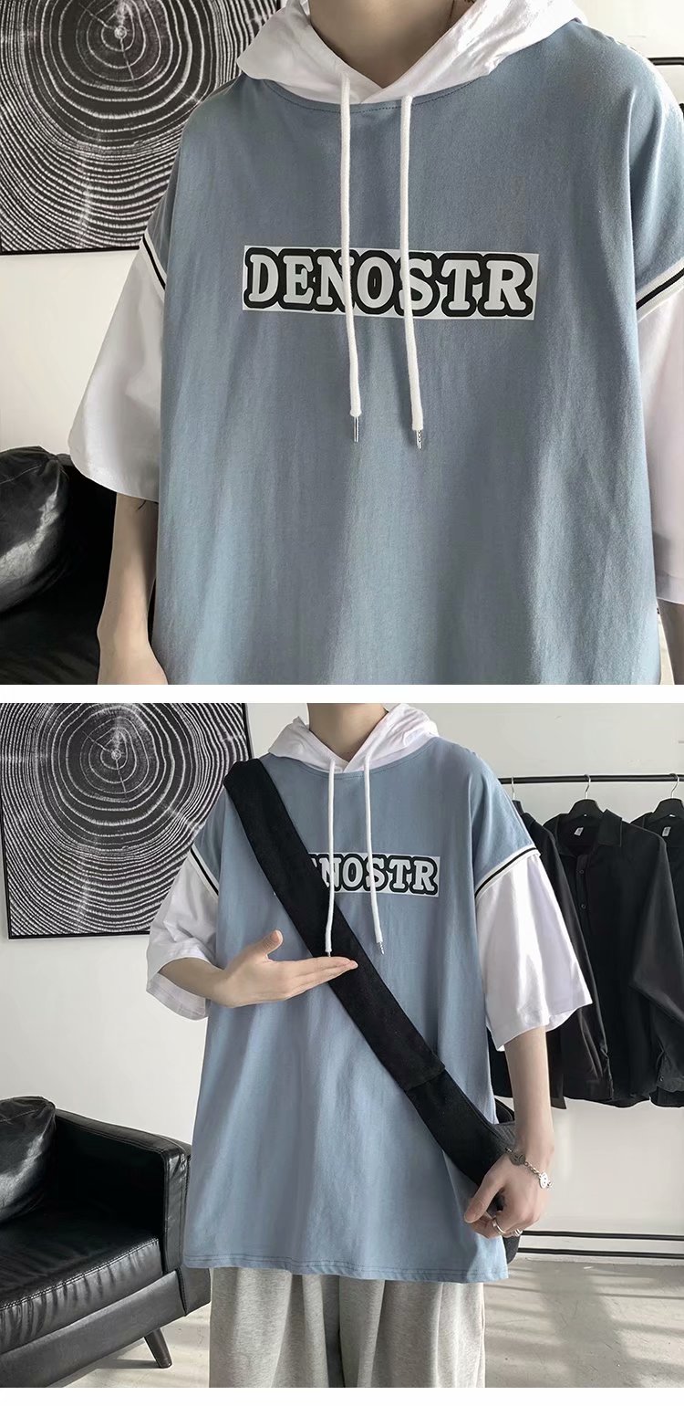 Áo Hoodie Tay Ngắn Phong Cách Hàn Quốc Năng Động Hợp Thời Trang Cho Nam Với 3 Màu Tùy Chọn | BigBuy360 - bigbuy360.vn