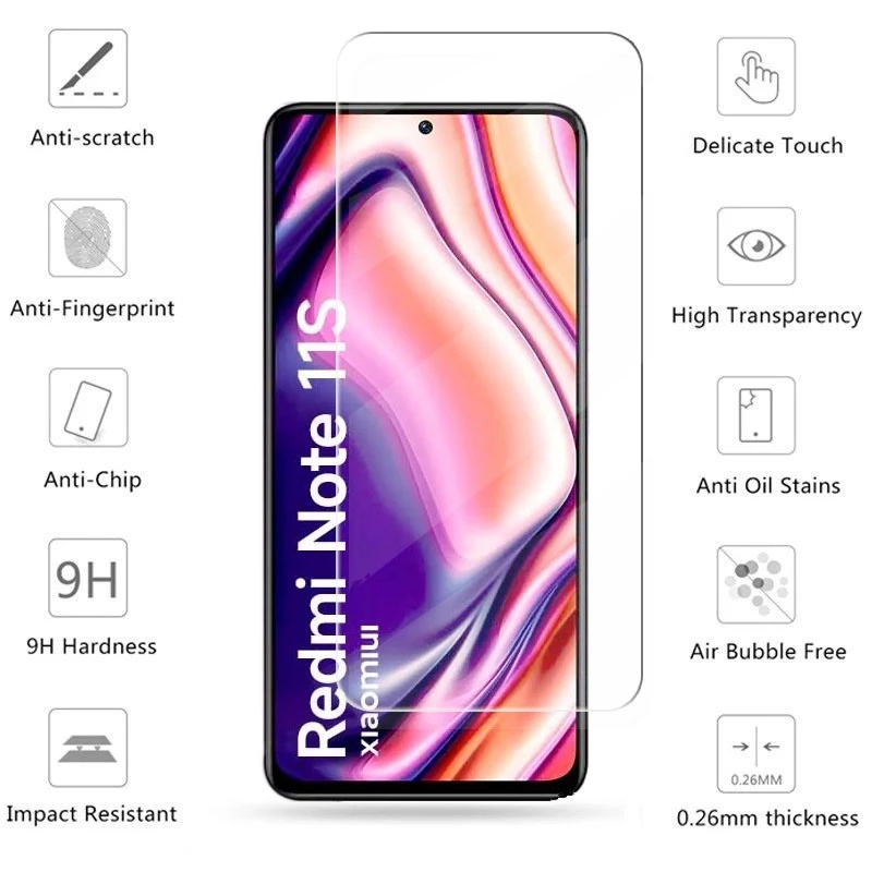 Kính Cường Lực Bảo Vệ Màn Hình 3 Trong 1 Cho Xiaomi Redmi Note 11s Note 11s 11 10 5G 9s 9 Pro Max 10s Pro