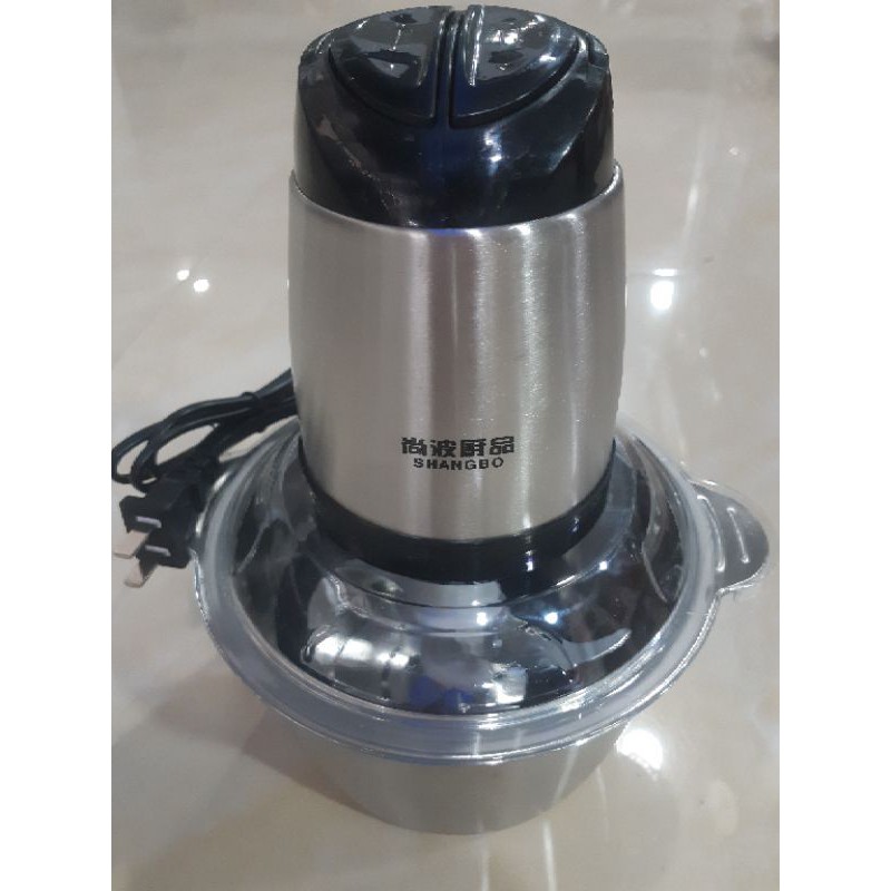 máy xay thịt SHANGBO trục xay inox, bánh răng bằng thép siêu bền