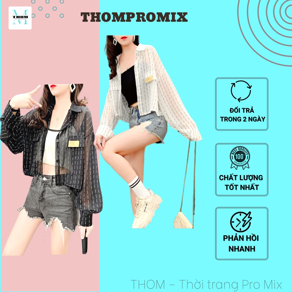 Áo Voan Mỏng Dáng Ngắn Đẹp Lạ Thời Trang THOM Trendy