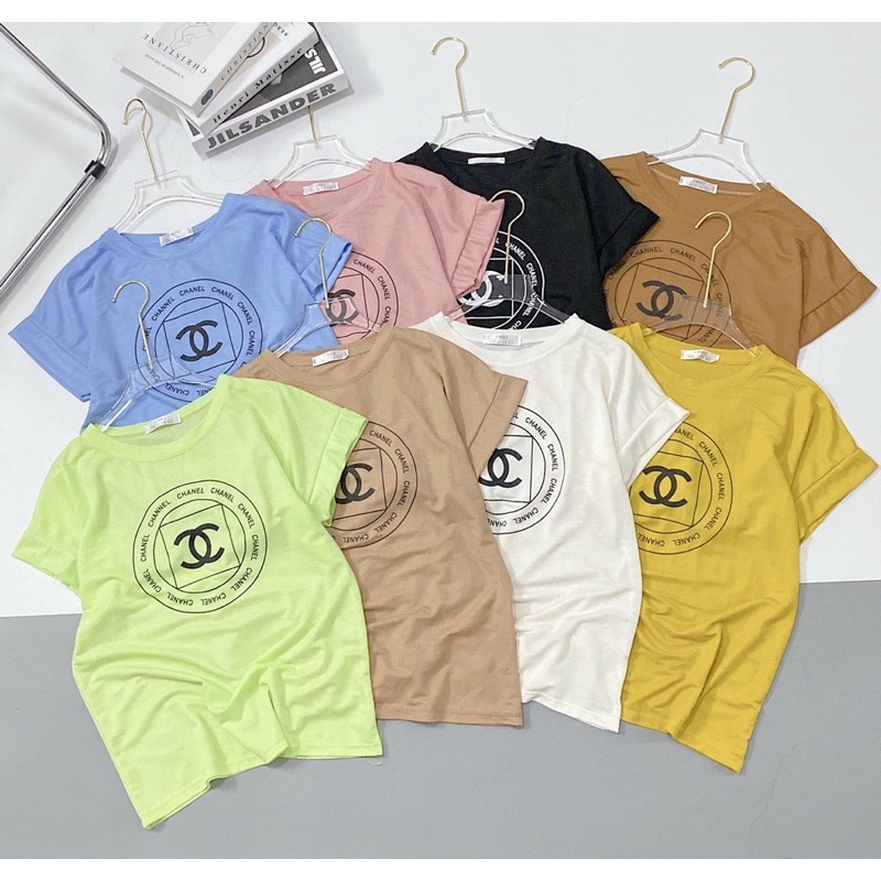 Xả hàng - Áo thun giấy form rộng in chữ, Áo kiểu cổ tròn chất mát mềm AT0049 - NhiNhi SHop