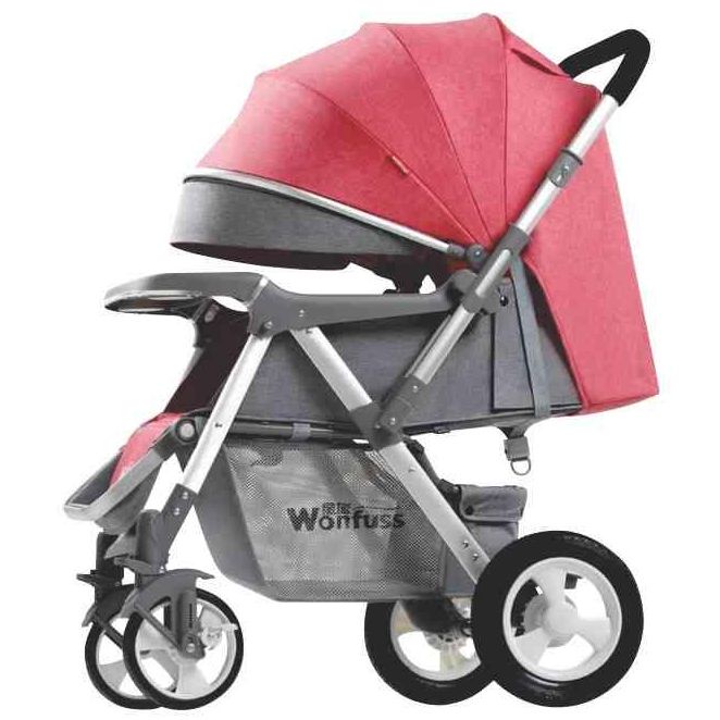 Xe đẩy trẻ em 2 chiều ba tư thế BELECOO 511 bánh hơi có giảm xóc bảo hành 12 tháng