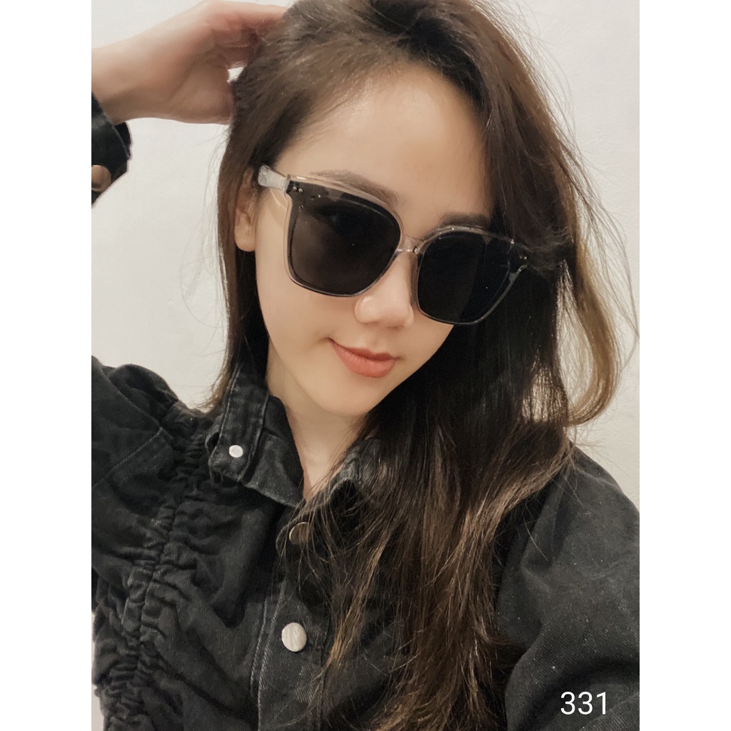 Kính mát nam nữ LILYEYEWEAR mắt vuông to đi đường chống UV400 phụ kiện thời trang 331