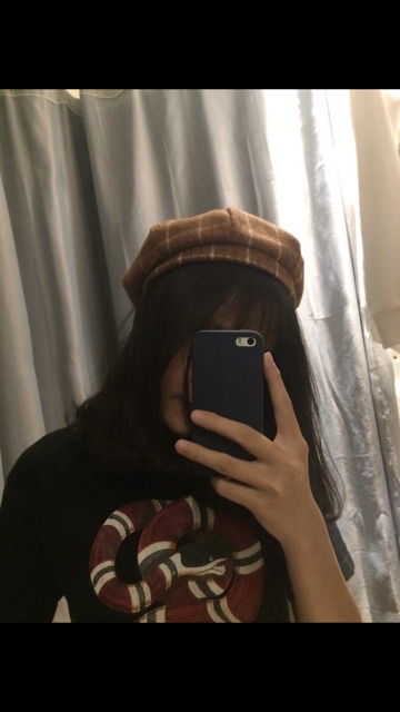 Mũ nồi dạ kẻ caro siêu đẹp, nón beret dạ kẻ caro hàng loại 1