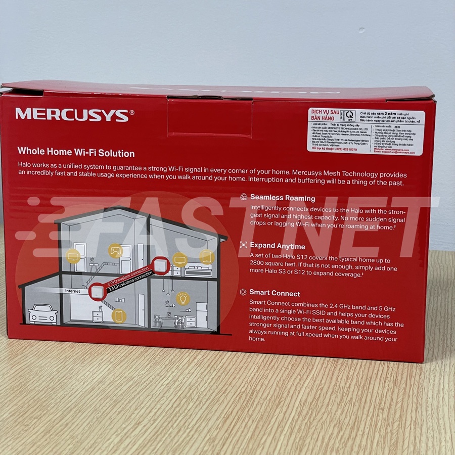 Hệ Thống Wifi Mesh Mercusys Halo S12 Chuẩn AC1200 Dành Cho Gia Đình