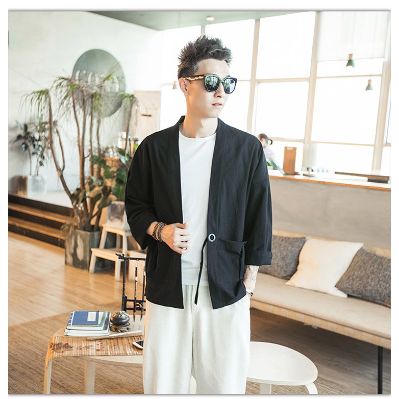 Áo khoác kimono haori happi trơn