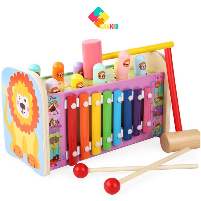 Bộ Đồ Chơi Đàn Kết Hợp Đập Chuột Gỗ Baostore