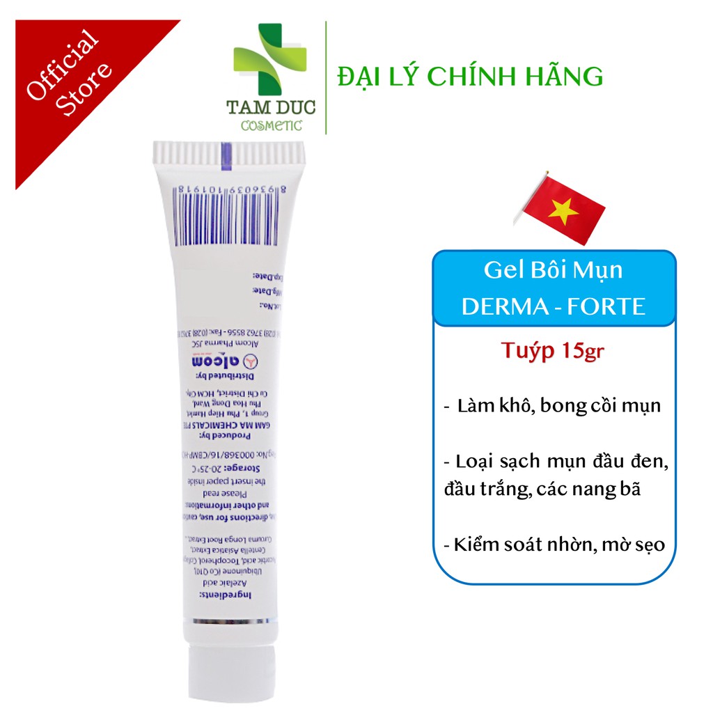 Kem Giảm Mụn Ngừa Thâm Derma Forte 15g [dermaforte / derma fort]