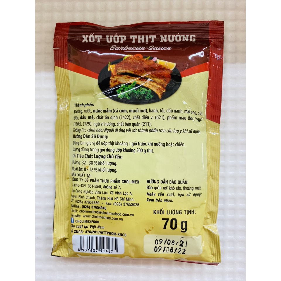 Xốt gia vị hoàn chỉnh Barona: Thịt Nướng Sả , Bò kho , Gà chiên nước mắm, Sườn xào chua ngọt ...