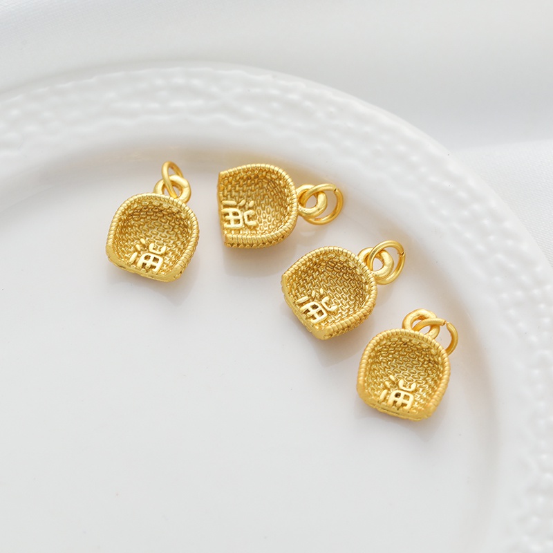 Phụ Kiện Túi Hốt Rác Mạ Vàng 18k Cao Cấp Dùng Làm Đồ Trang Sức/Mặt Dây Chuyền Độc Đáo diy