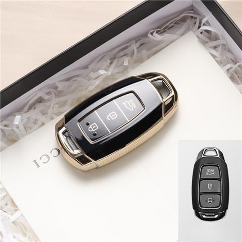 Vỏ TPU Bảo Vệ Chìa Khóa Xe Hơi Hyundai I30 Ix35 Kona Encino Solaris Azera Grandeur Ig Accent Santa Fe 2018 2019