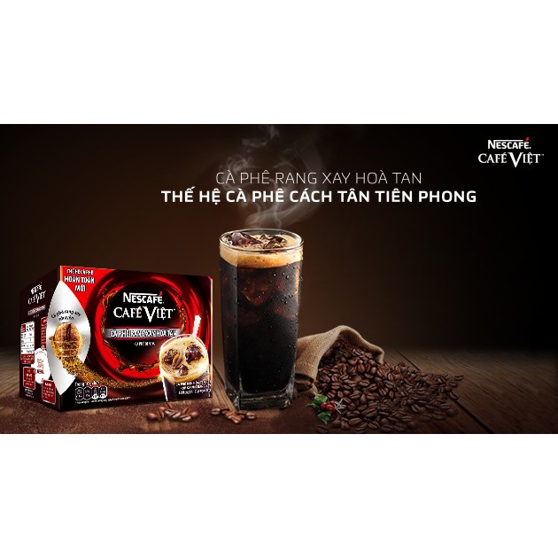 Cà phê hòa tan NESCAFÉ CAFÉ VIỆT Cà Phê Đen Đá