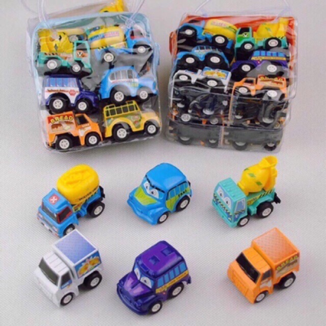 Set 6 xe ô tô chạy đà mini cho bé