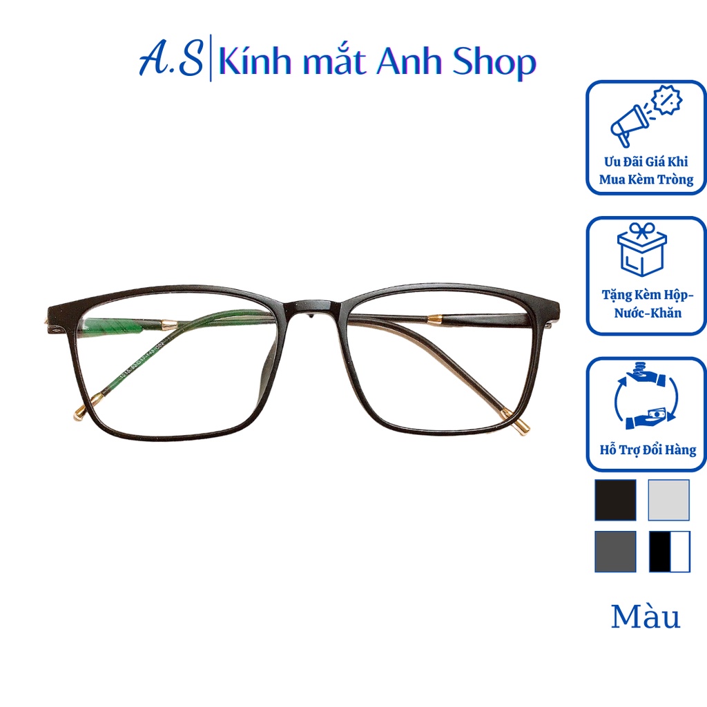 Gọng kính vuông thời trang nam nữ gọng kính kiểu thanh mảnh dễ ôm sát mặt 1215