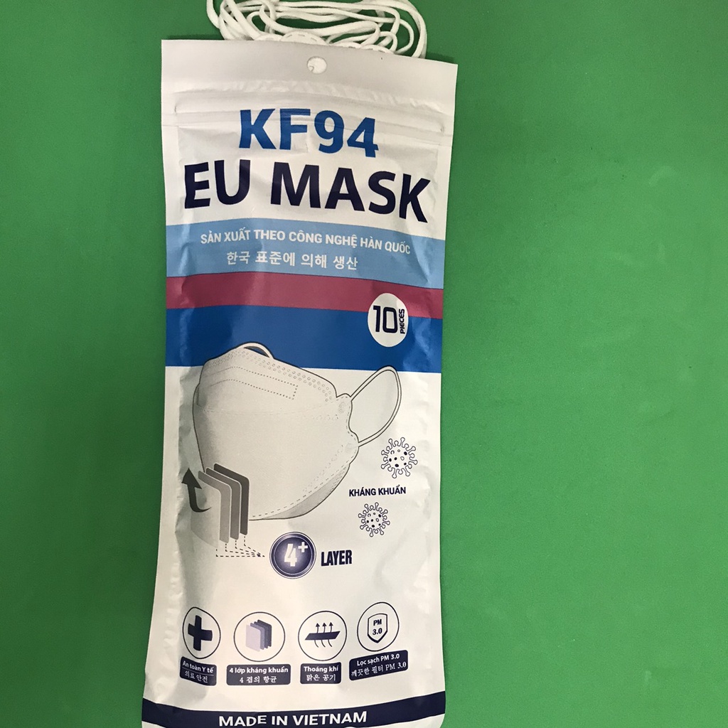 10 CHIẾC Khẩu trang  4d KF94 EUMASK Chống Bụi Mịn Và Kháng Khuẩn Hàng đẹp khẩu trang y tế kiểu dáng Hàn Quốc | BigBuy360 - bigbuy360.vn