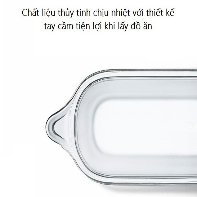 Đĩa thủy tinh chịu nhiệt Lock&amp;Lock Glass Ovenware Pasta - 700ml - LLG580