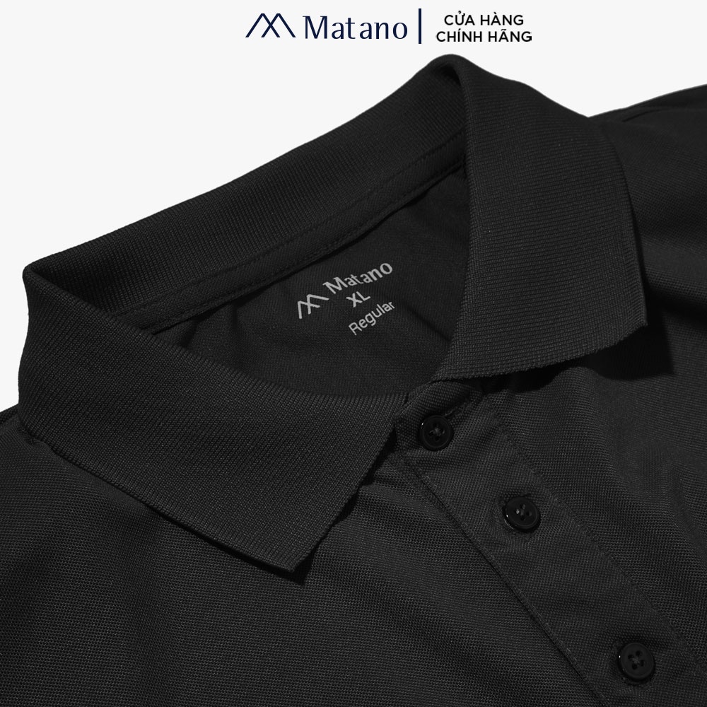 Áo polo nam trơn MATANO PO064 vải cá sấu thấm mồ hôi, thoáng mát, co giãn thoải mái, thanh lịch, tối giản