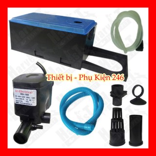 Combo máy bơm - máng lọc RS- 188 cho hồ cá cảnh thủy sinh ( Tặng Bông Lọc)