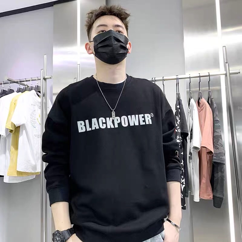 áo thun dài tay và nỉ bông dài tay sweater blackpower