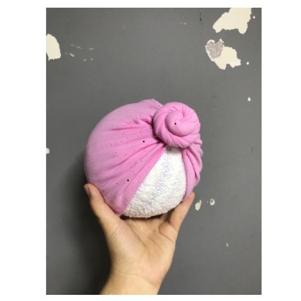 Nón turban cho bé freesize từ 5-12 ký (kèm tóc giả)