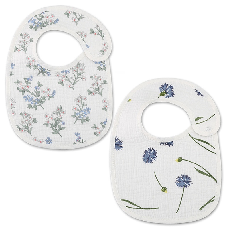 Set 2 Yếm Cotton Chống Nước Dễ Thương Đa Ứng Dụng Cho Bé Sơ Sinh
