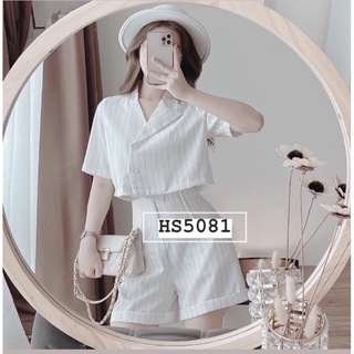 Set vest sọc bigsize hs5081 - set đi chơi đi tiệc bigsize từ 50-90ký