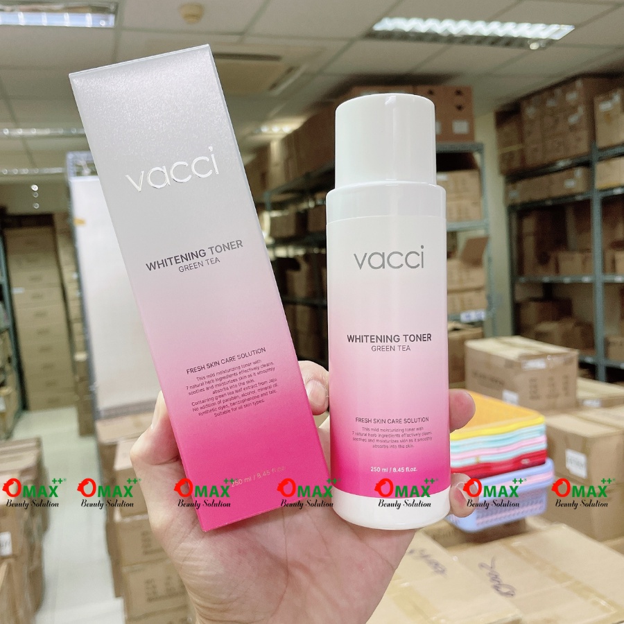 NƯỚC HOA HỒNG VACCI MÀU HỒNG - TRẮNG DA CHIẾT XUẤT TRÀ XANH - WHITENING TONER GREEN TEA 250ml