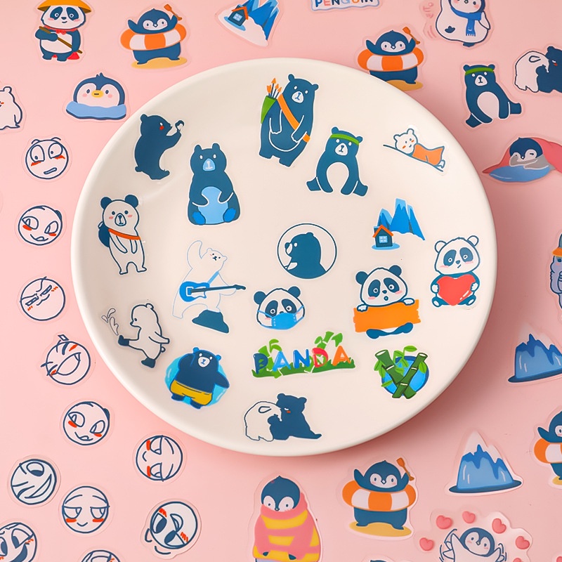 Miếng Dán Trang Trí Bằng PVC Hình Động Vật Hoạt Hình Chống Thấm Nước