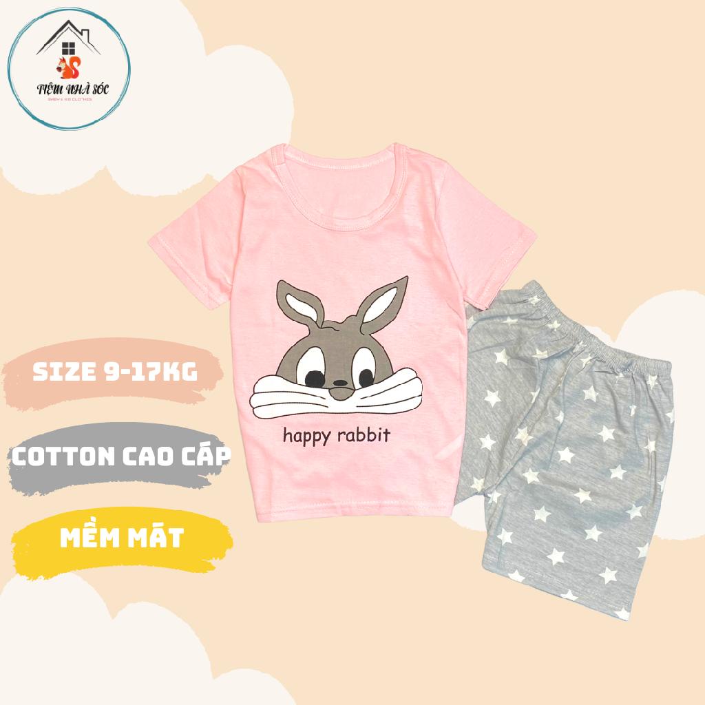 Bộ cotton Quảng Châu bé gái họa tiết đáng yêu size 80 - 110 Tiệm Nhà Sóc