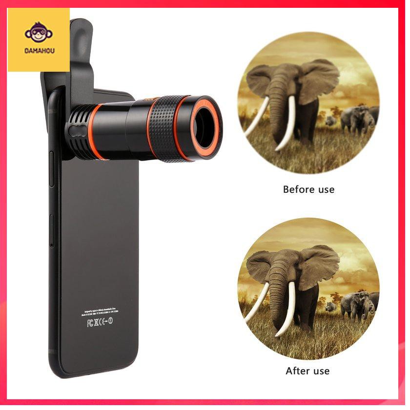 【TRONG KHO 】Portable Monocular Telescope Long Focus Lens For Digital Camera & Mobile Phone