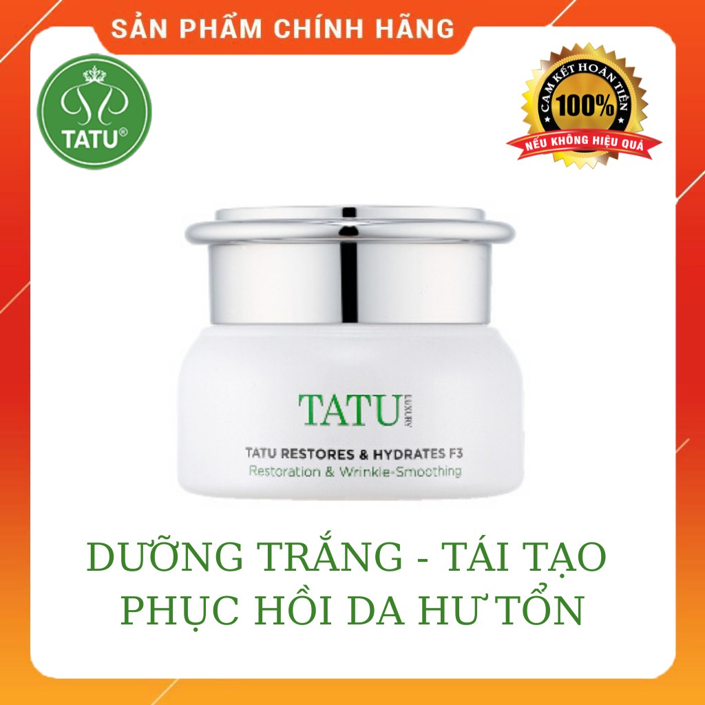 Kem dưỡng trắng da F3- TATU RESTORE & HYDRATES 30gram cải thiện cấu trúc da, giảm bong tróc da sau các quá trình lazer