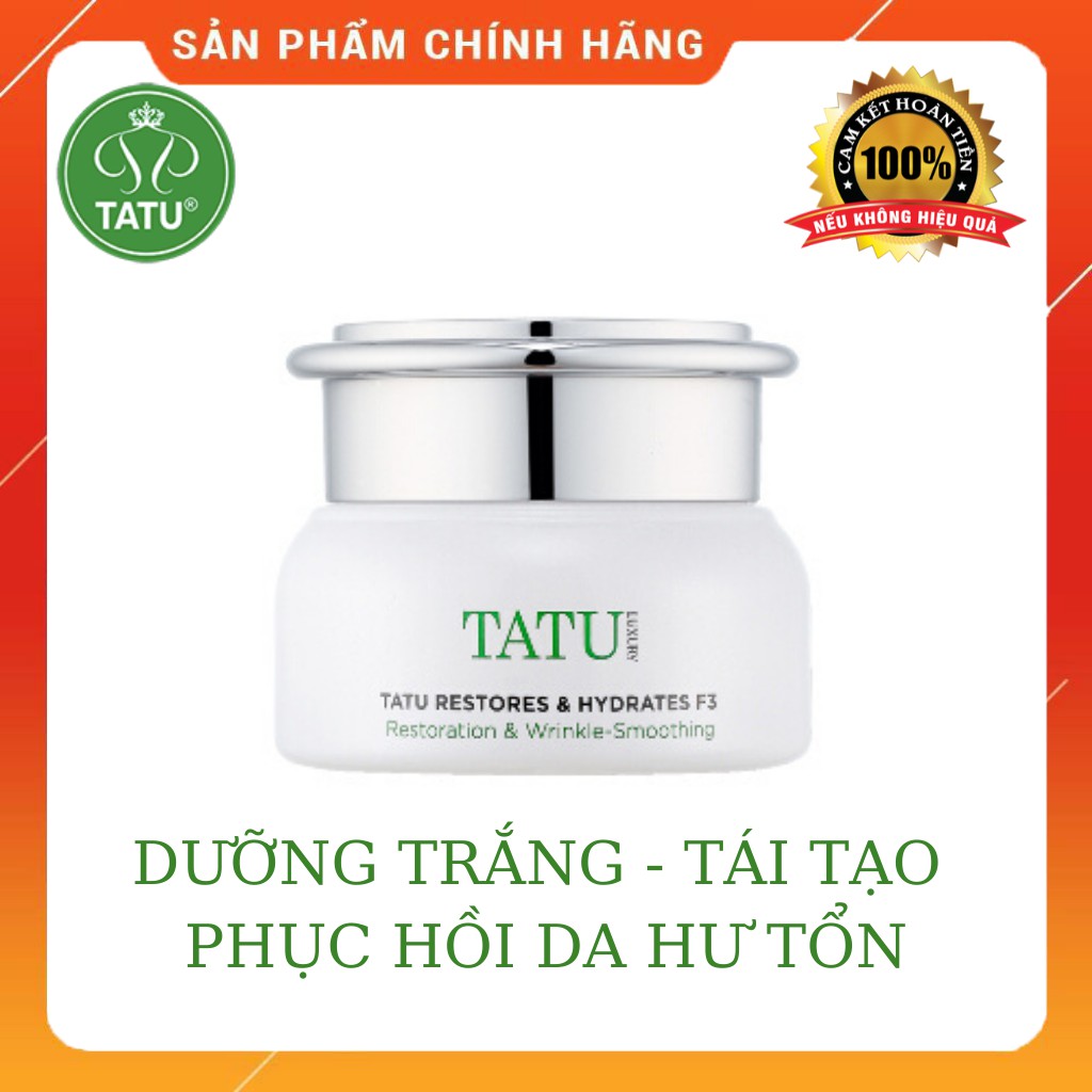 Kem dưỡng trắng da F3- TATU RESTORE & HYDRATES 30gram cải thiện cấu trúc da, giảm bong tróc da sau các quá trình lazer