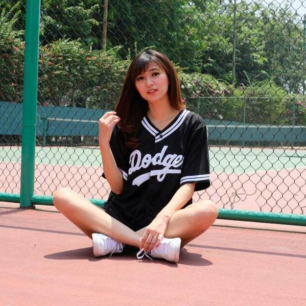 Chúng ta. N3898v ^ Áo Bóng Chày dodgers Đen