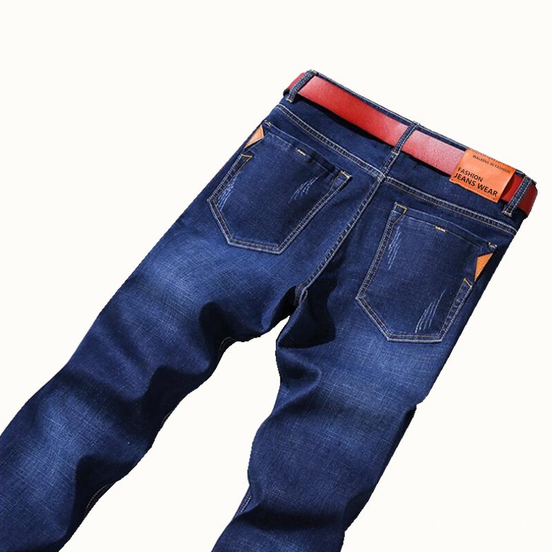 Quần Jean Dài Lưng Cao Dáng Rộng Thời Trang Mùa Thu Cho Nam