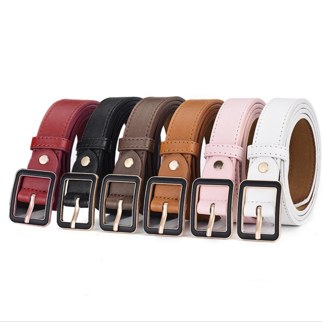 Fashion Women's Belt Square Buckle PU Leather Belt Good For Dresses And Jeans Belt