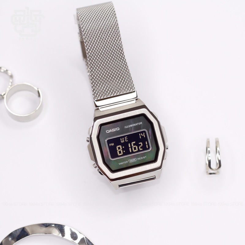 Đồng hồ Dây thép Nam/Nữ CASIO A1000M-1 CHÍNH HÃNG 38mm