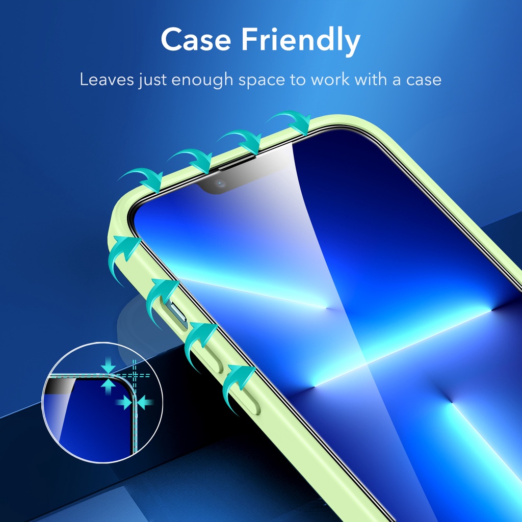 Set 2 kính cường lực ESR bảo vệ màn hình cao cấp thích hợp cho iphone 13 mini/ 13/ 13 pro max