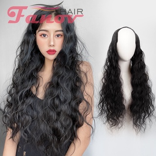 Fanov- Kẹp tổng hợp xoăn dài Kinky trong một mảnh Dệt tóc Phần mở rộng tóc cho nữ và bé gái