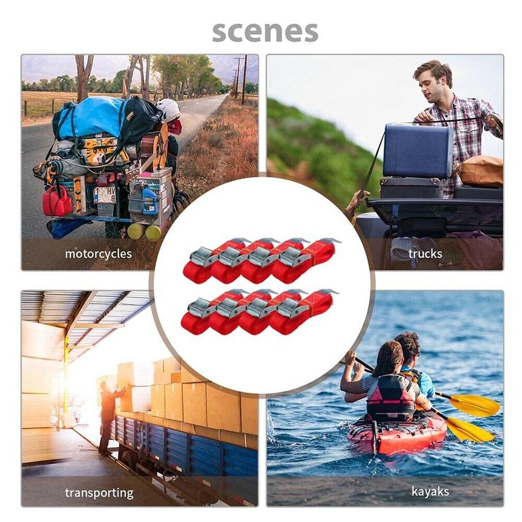 GOGOUP Set 2 / 8 Dây Buộc Túi Hành Lý Du Lịch Tiện Lợi