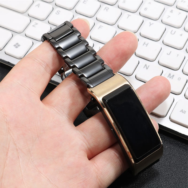（Bolanxun） Huawei B5 vòng đeo tay bằng gốm watchband b5 thể thao chống thấm nước thông minh kinh doanh bằng kim loại khô