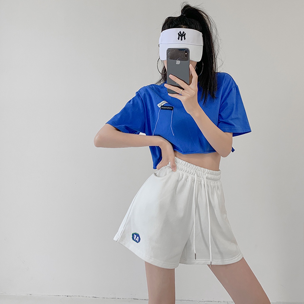 Quần short nữ mặc nhà AF cạp chun chất thun thoáng mát thể thao hàn quốc - Cutezoo